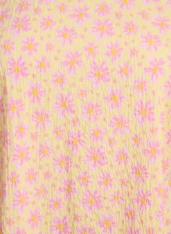 FLASH - Kurzes Kleid mit gecrinkelter Textur und kurzen Ärmeln