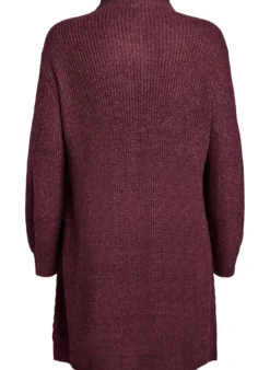 FLASH - Kurzes Strickkleid mit hohem Kragen