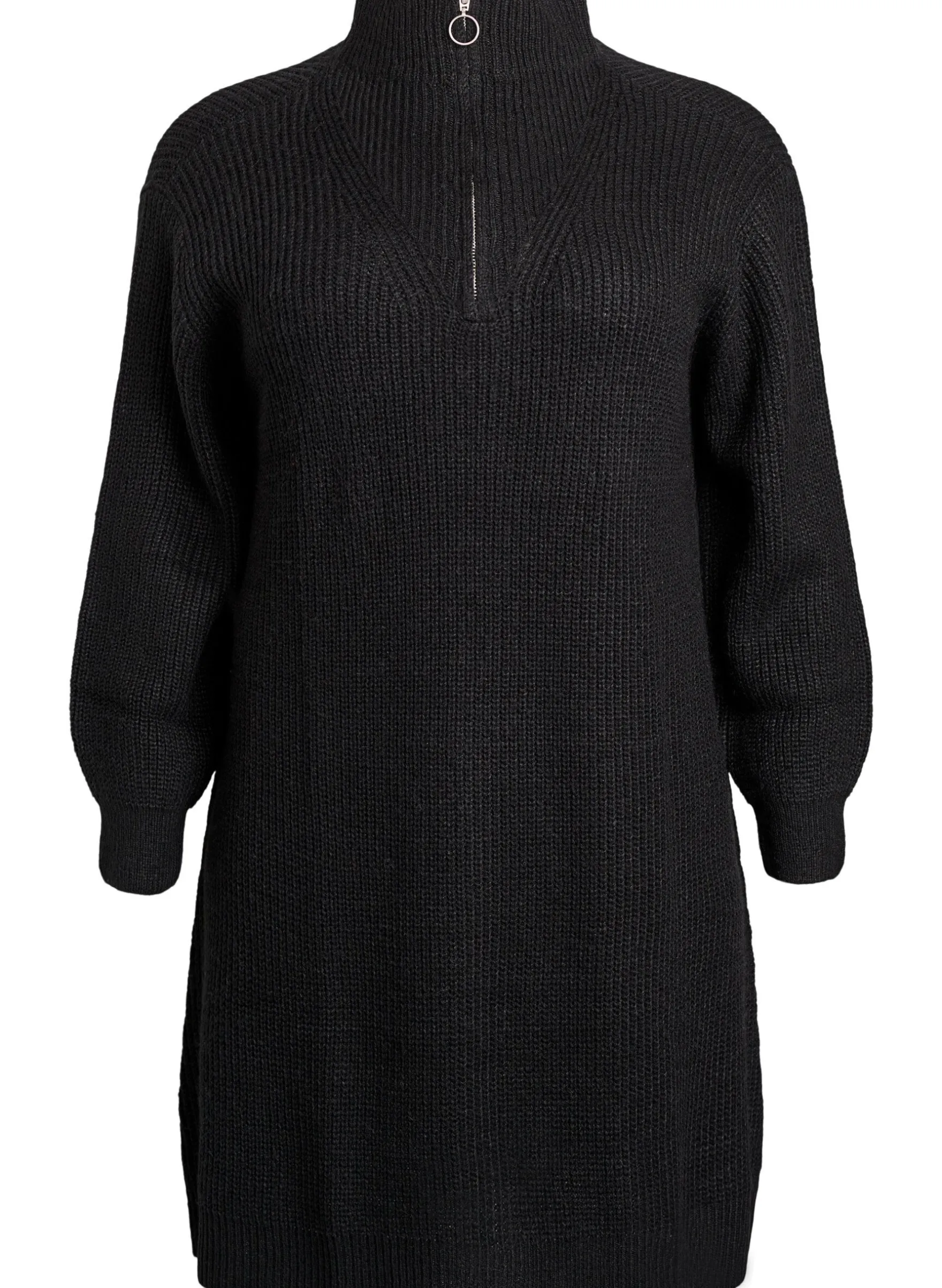 FLASH - Kurzes Strickkleid mit hohem Kragen