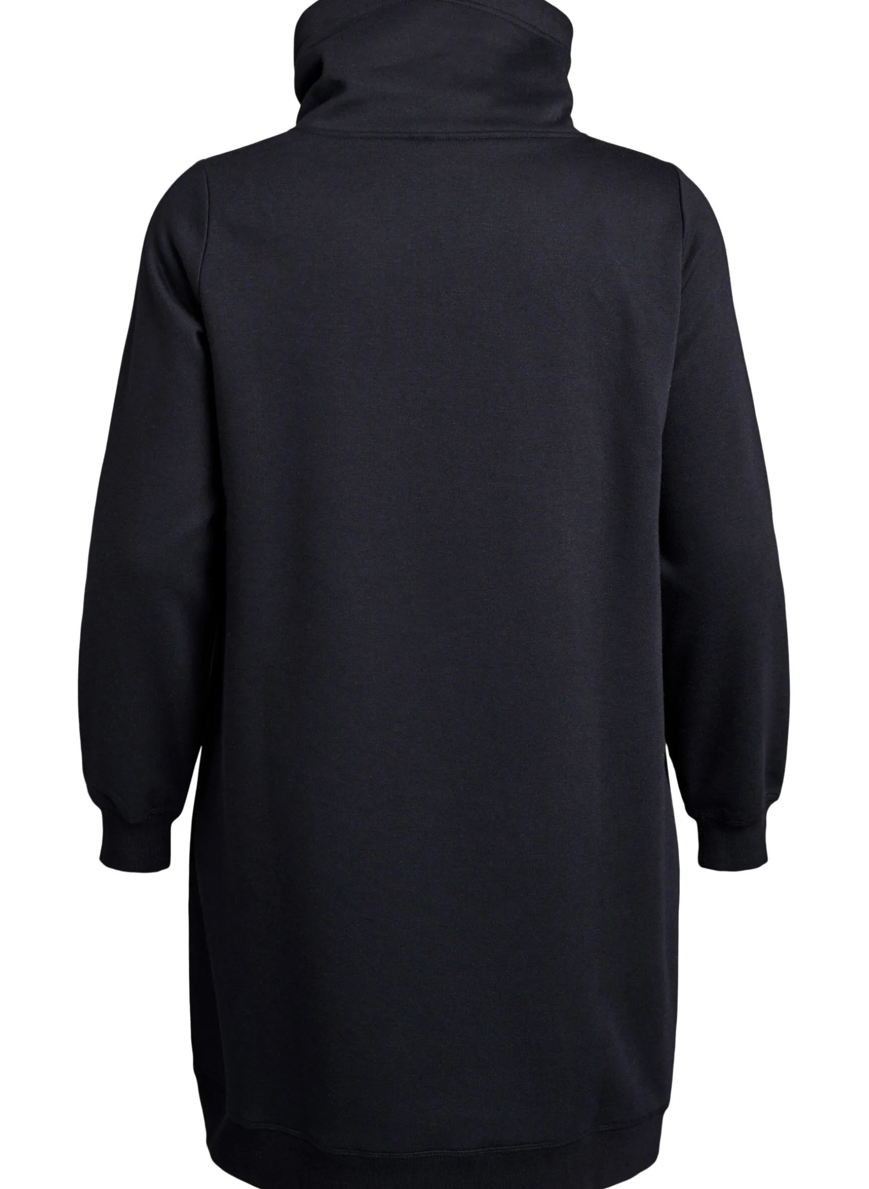 FLASH - Kurzes Sweatshirtkleid mit Stehkragen und Taschen