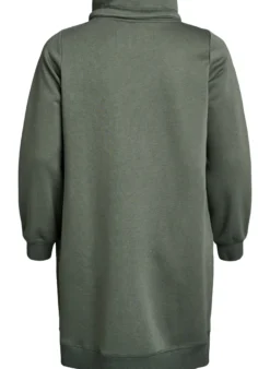 FLASH - Kurzes Sweatshirtkleid mit Stehkragen und Taschen