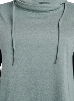 FLASH - Kurzes Sweatshirtkleid mit Stehkragen und Taschen