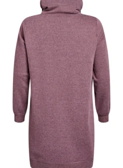 FLASH - Kurzes Sweatshirtkleid mit Stehkragen und Taschen