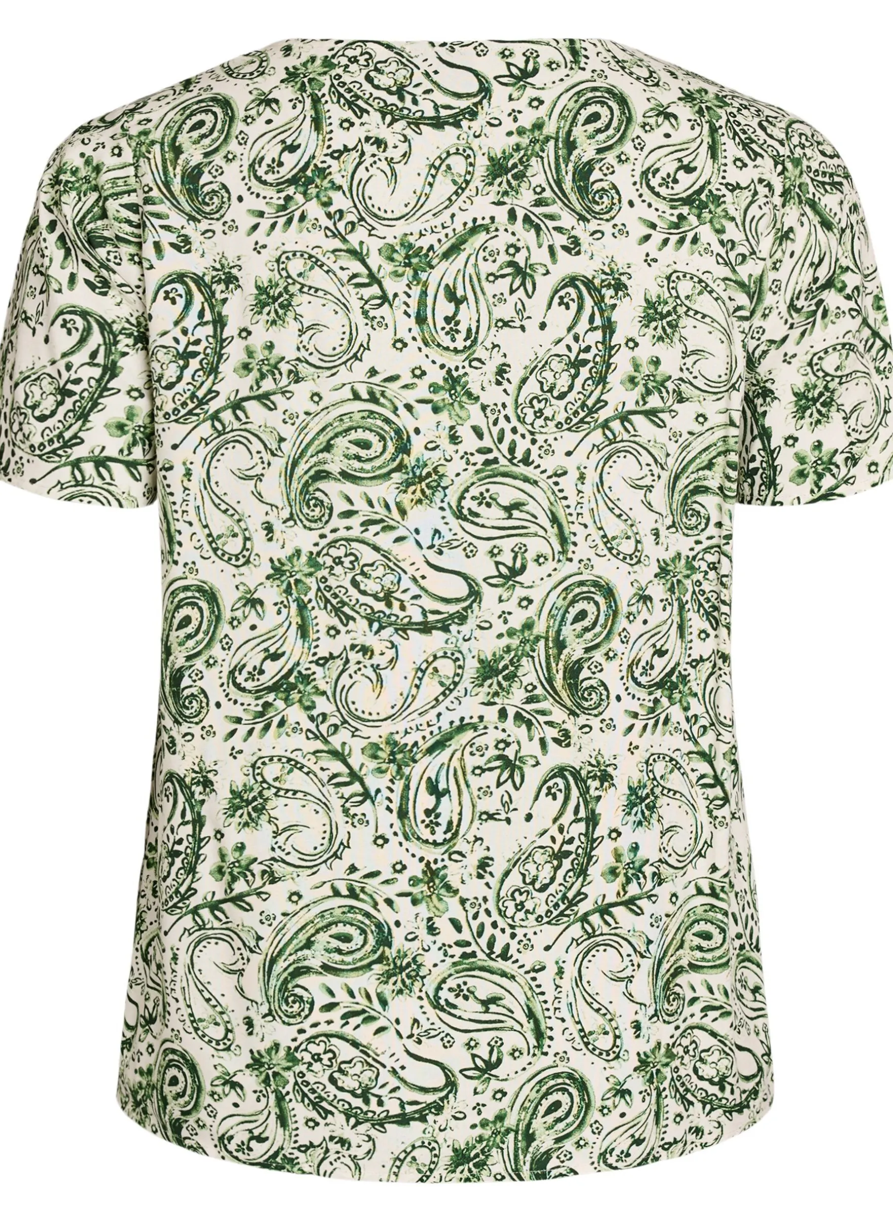 FLASH - Kurzärmelige Bluse aus Viskose mit Print