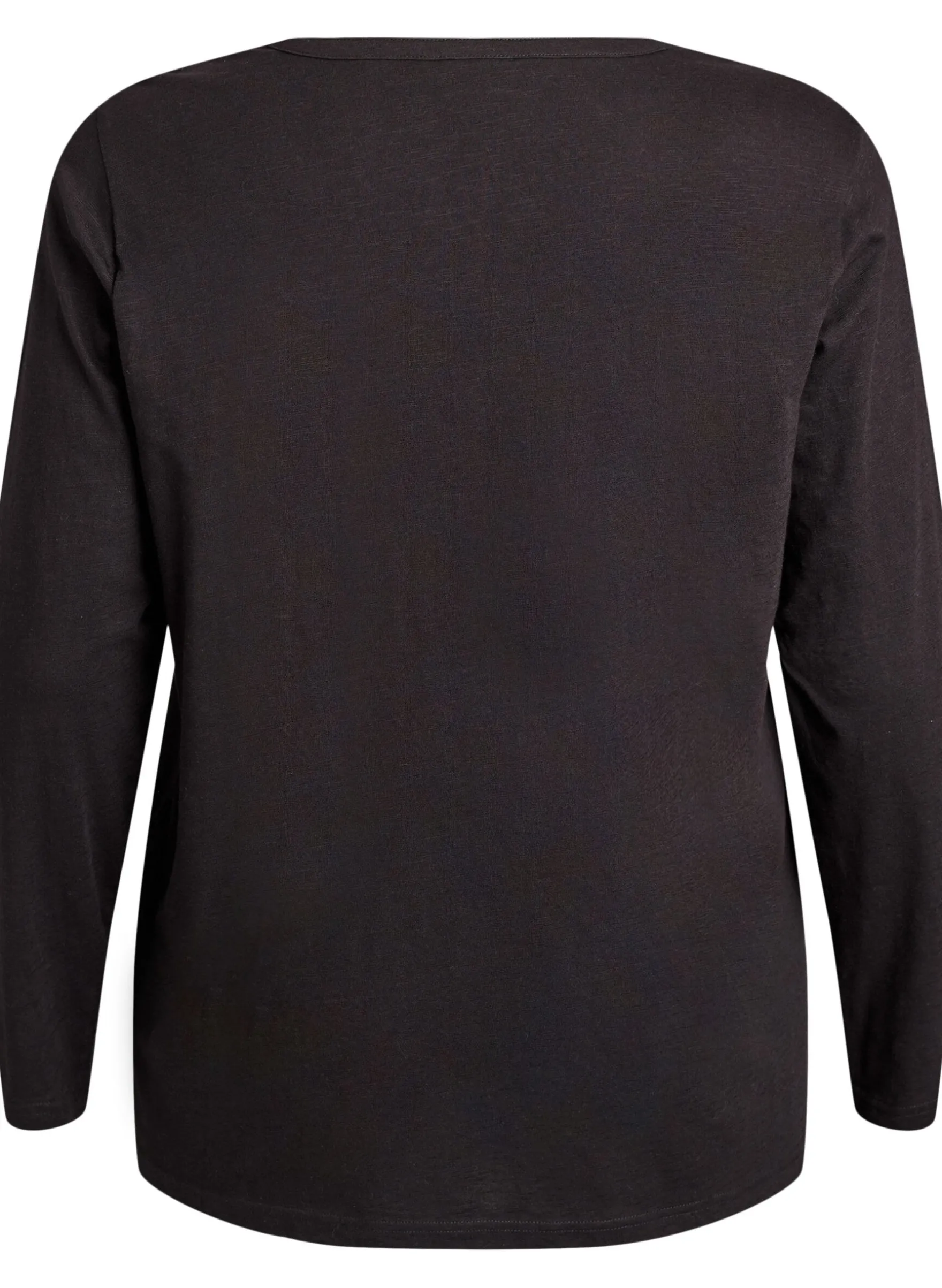 FLASH - Langarmshirt mit V-Ausschnitt und Knöpfen