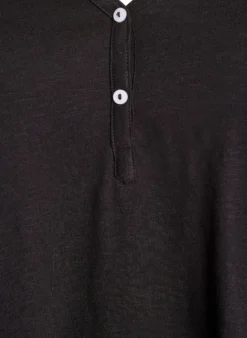 FLASH - Langarmshirt mit V-Ausschnitt und Knöpfen