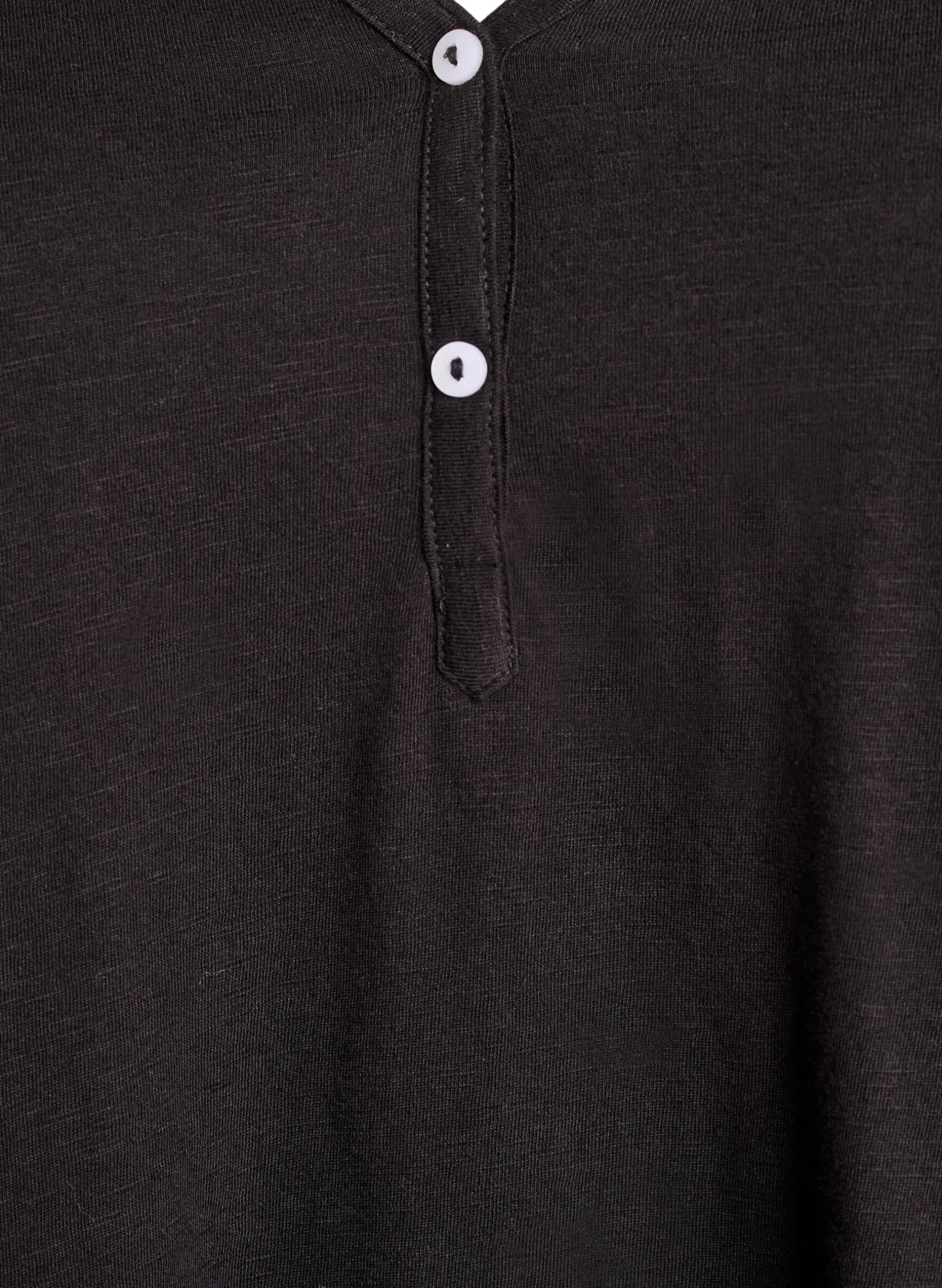 FLASH - Langarmshirt mit V-Ausschnitt und Knöpfen