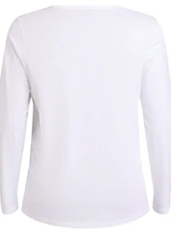 FLASH - Langarmshirt mit V-Ausschnitt und Knöpfen