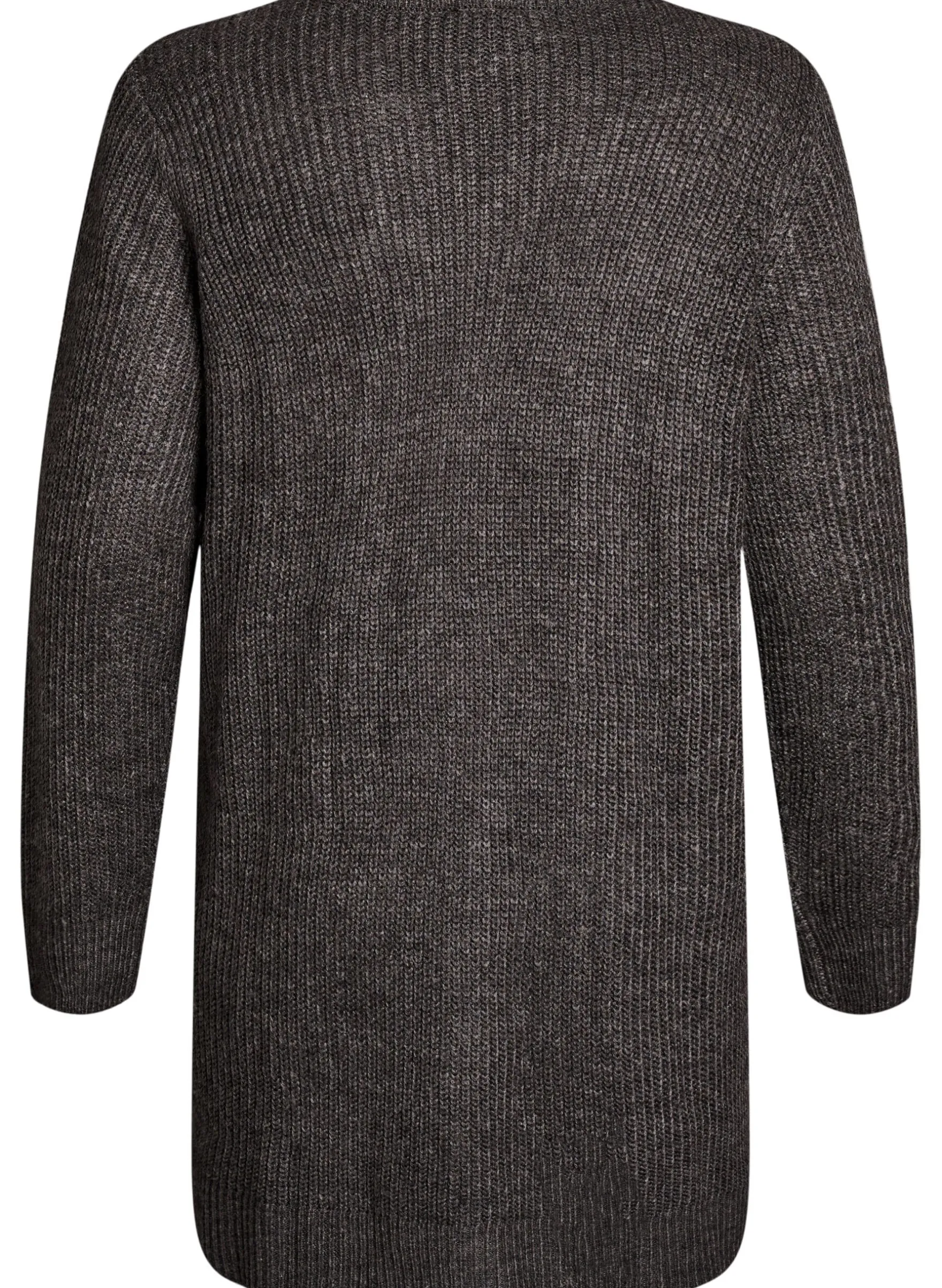 FLASH - Lange Rippstrickjacke mit Taschen
