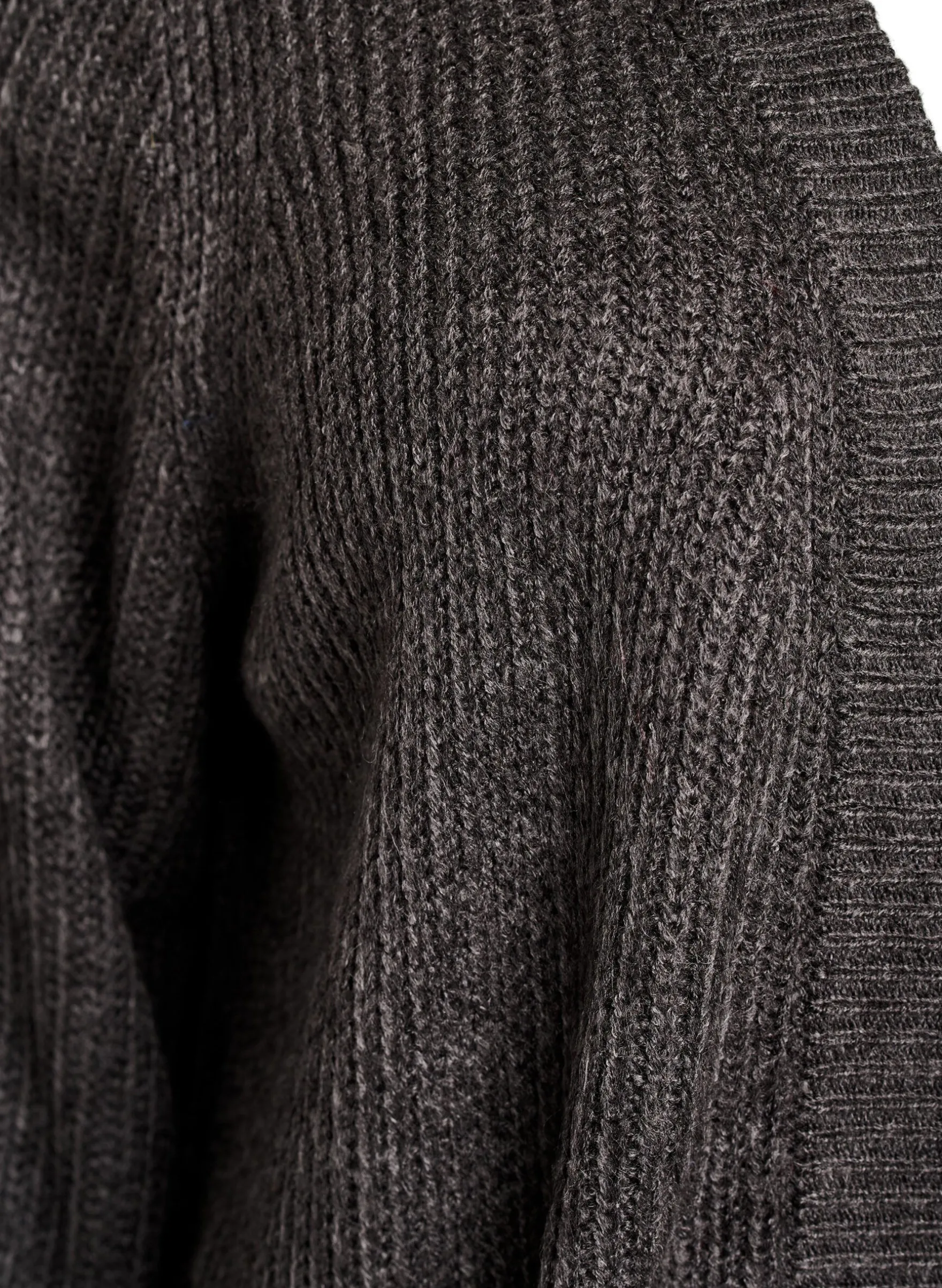 FLASH - Lange Rippstrickjacke mit Taschen