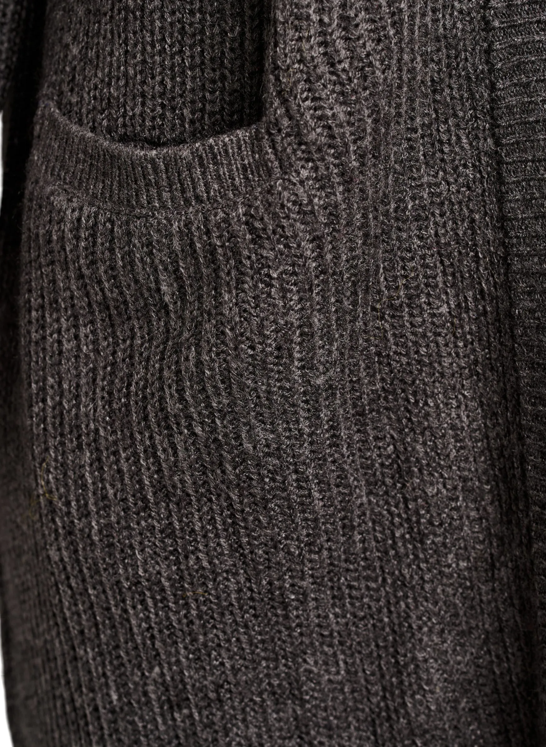 FLASH - Lange Rippstrickjacke mit Taschen