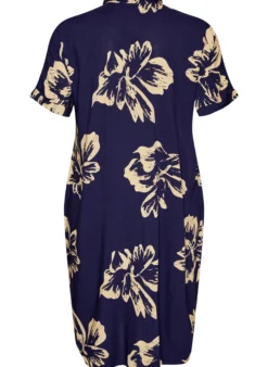 FLASH - Langes Hemdkleid mit kurzen Ärmeln