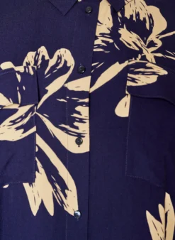 FLASH - Langes Hemdkleid mit kurzen Ärmeln
