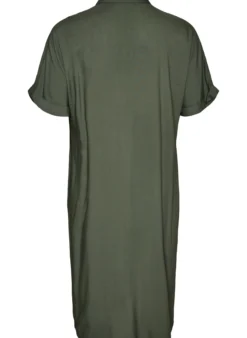 FLASH - Langes Hemdkleid mit kurzen Ärmeln