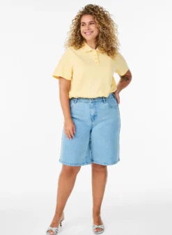 FLASH - Locker sitzende Jeansshorts mit hoher Taille