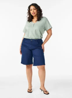FLASH - Locker sitzende Jeansshorts mit hoher Taille
