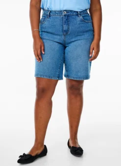 FLASH - Locker sitzende Jeansshorts mit hoher Taille