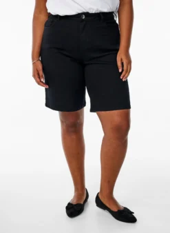FLASH - Locker sitzende Jeansshorts mit hoher Taille