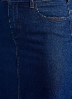 FLASH - Midi-Jeansrock mit vorderem Schlitz