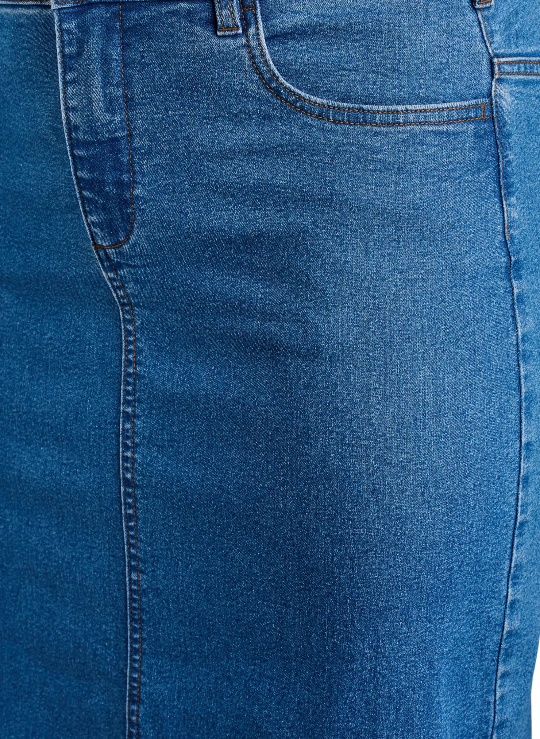 FLASH - Midi-Jeansrock mit vorderem Schlitz