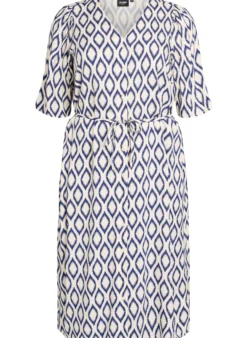 FLASH - Midikleid mit Print und Bindegürtel