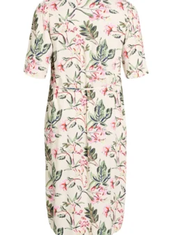 FLASH - Midikleid mit Print und Bindegürtel