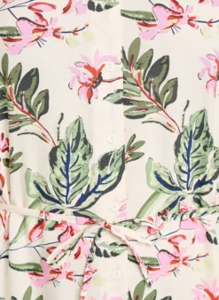 FLASH - Midikleid mit Print und Bindegürtel