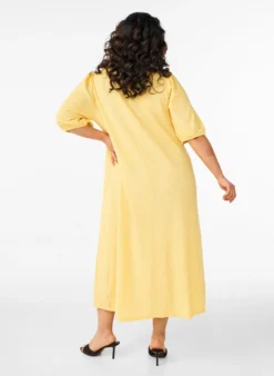 FLASH - Midikleid mit V-Ausschnitt und Struktur