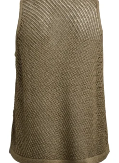 FLASH - Ärmelloser Stricktop mit V-Ausschnitt