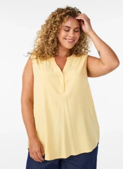 FLASH - Ärmellose Viskosebluse