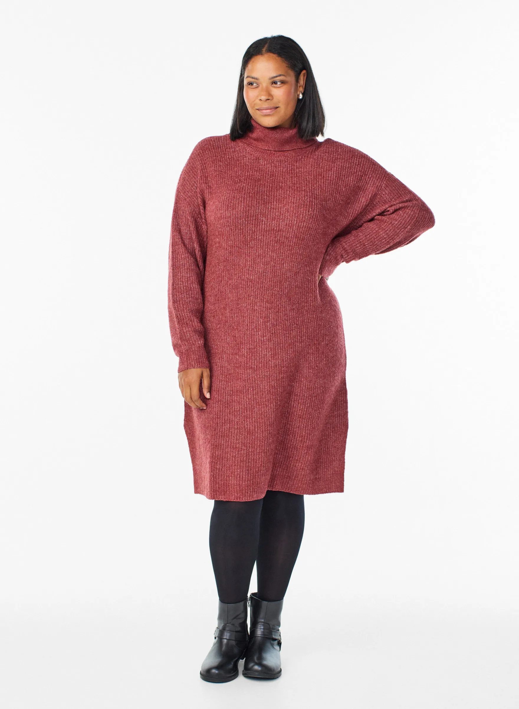 FLASH - Strickkleid mit Rollkragen
