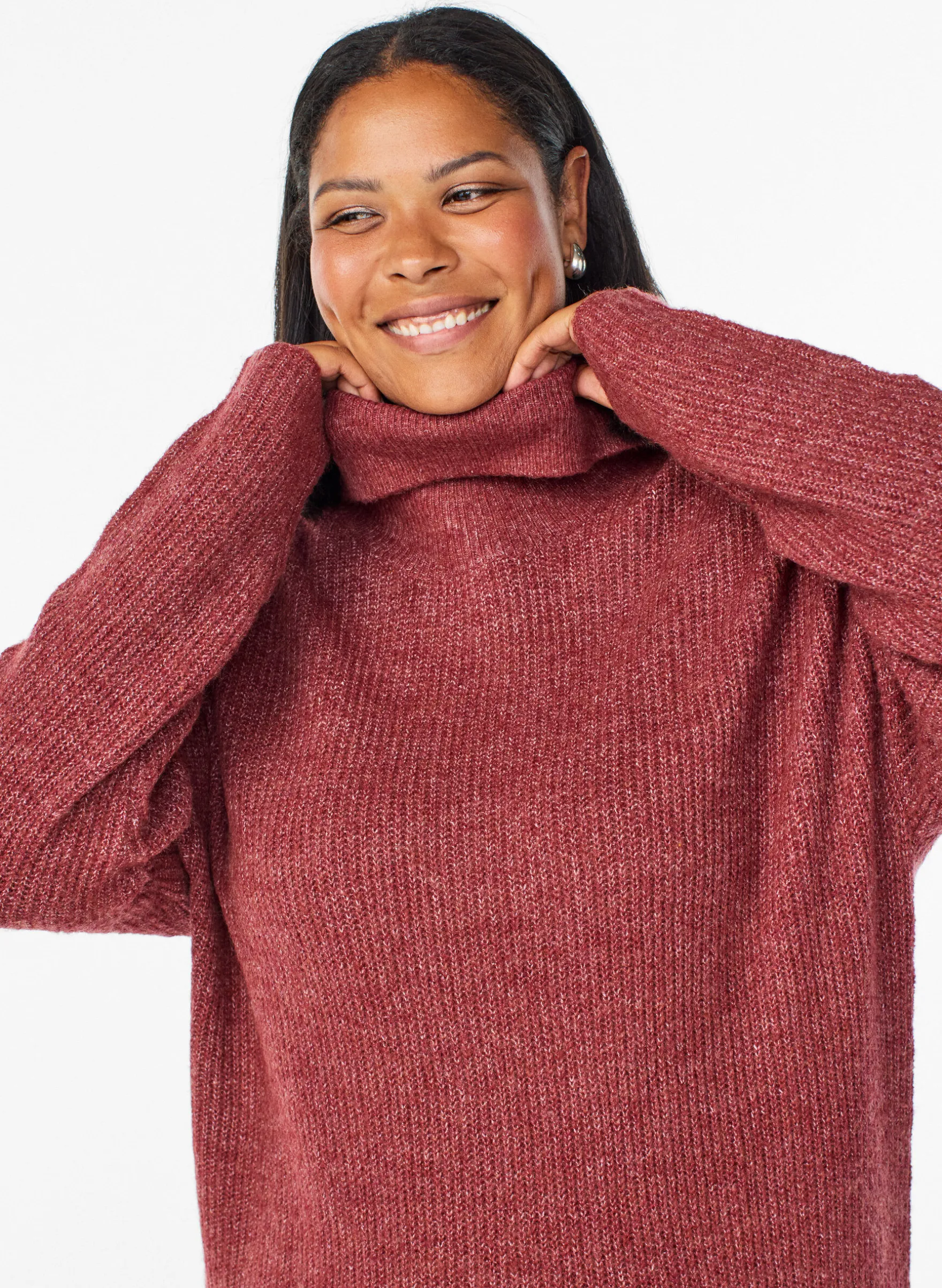 FLASH - Strickkleid mit Rollkragen