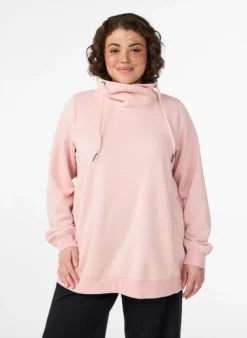 FLASH - Sweatshirt mit hohem Kragen und Taschen