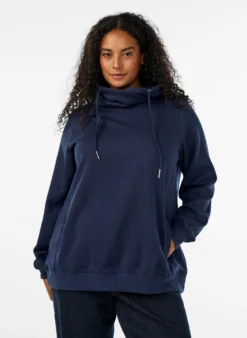 FLASH - Sweatshirt mit Stehkragen und Taschen