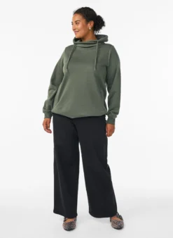 FLASH - Sweatshirt mit Stehkragen und Taschen