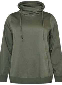 FLASH - Sweatshirt mit Stehkragen und Taschen