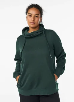 FLASH - Sweatshirt mit Stehkragen und Taschen