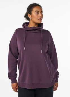 FLASH - Sweatshirt mit Stehkragen und Taschen