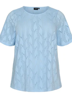 FLASH - T-Shirt aus Jersey mit Lochstickerei