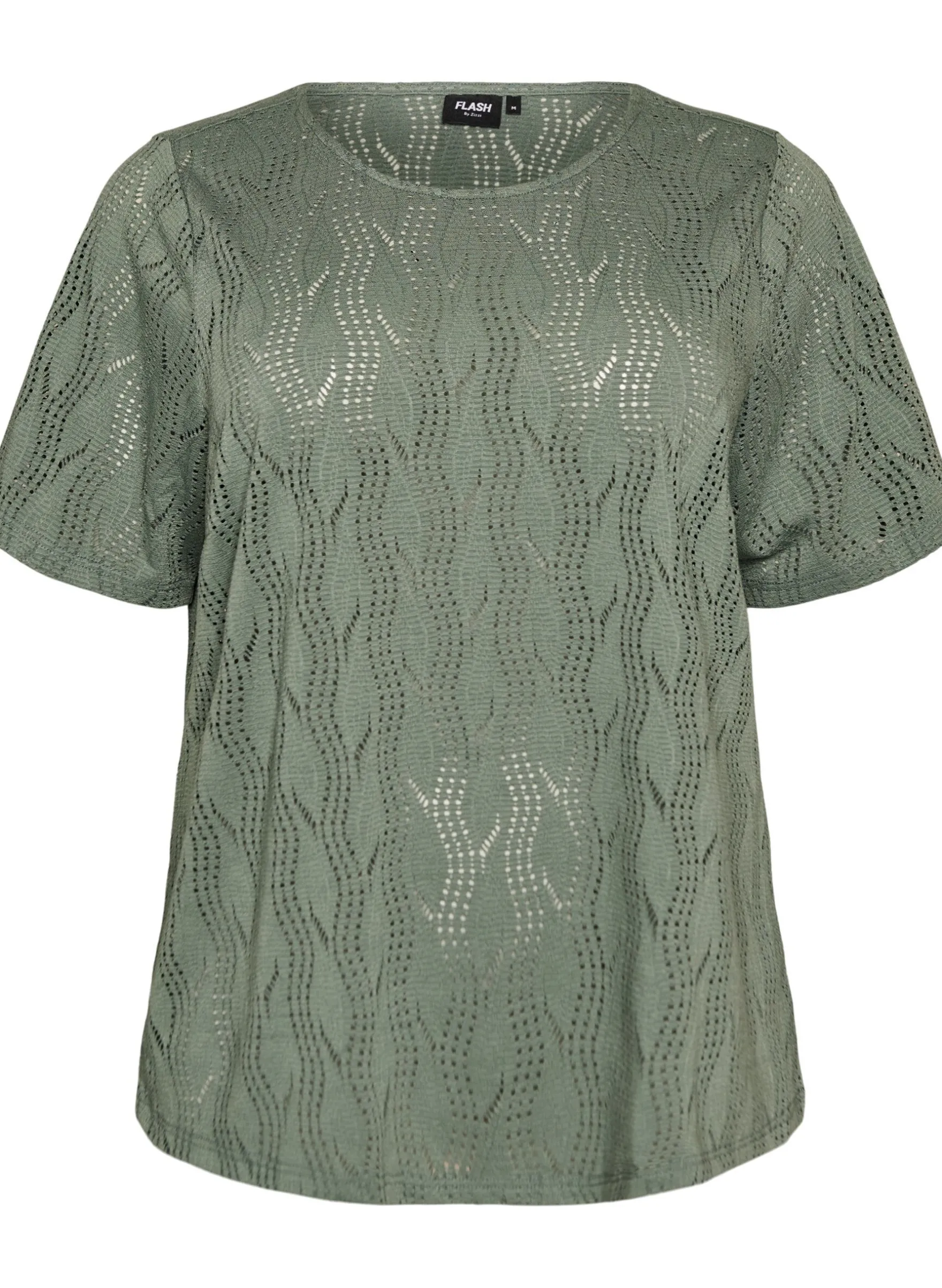 FLASH - T-Shirt aus Jersey mit Lochstickerei