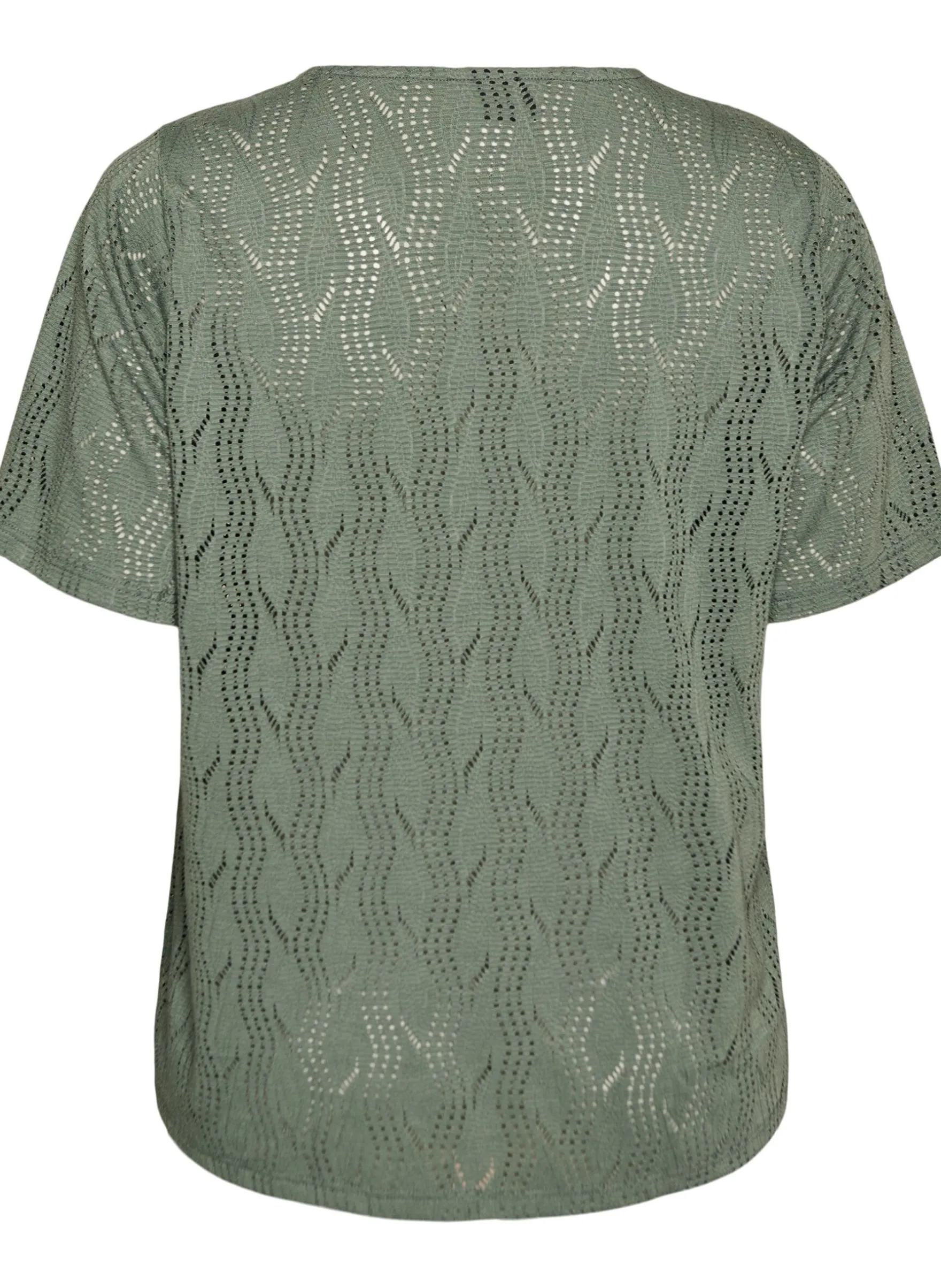 FLASH - T-Shirt aus Jersey mit Lochstickerei