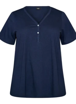 FLASH - T-Shirt mit Knopfleiste