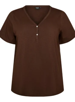 FLASH - T-Shirt mit Knopfleiste