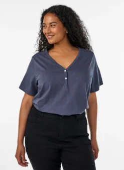 FLASH - T-Shirt mit Knopfleiste