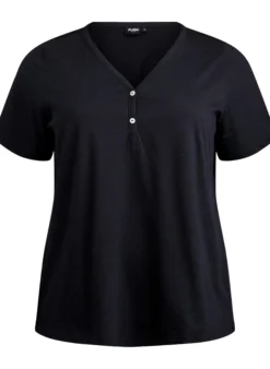 FLASH - T-Shirt mit Knopfleiste