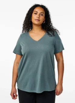 FLASH - T-Shirt mit V-Ausschnitt