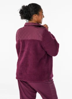 Fleecejacke mit gesteppten Details