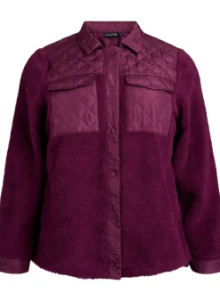 Fleecejacke mit gesteppten Details