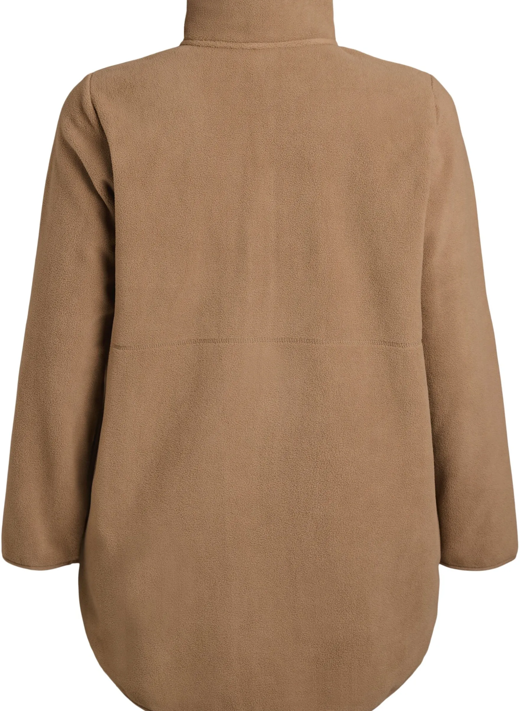 Fleecejacke mit hohem Kragen und Reißverschluss