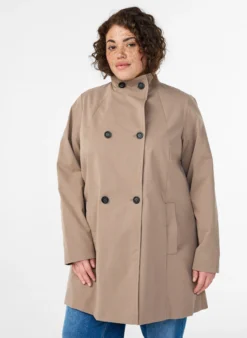Frühlingsjacke aus wasserabweisendem Material mit A-Linie